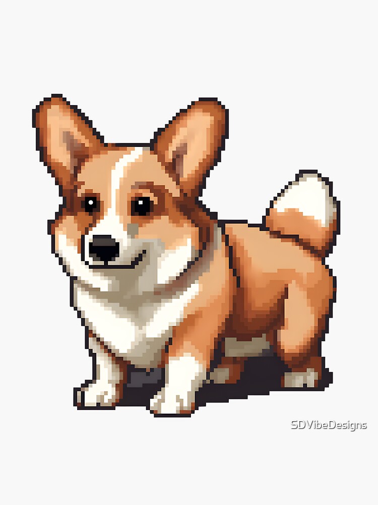 Cute Pixelated Corgi #7 - PIXELATED CORGIS