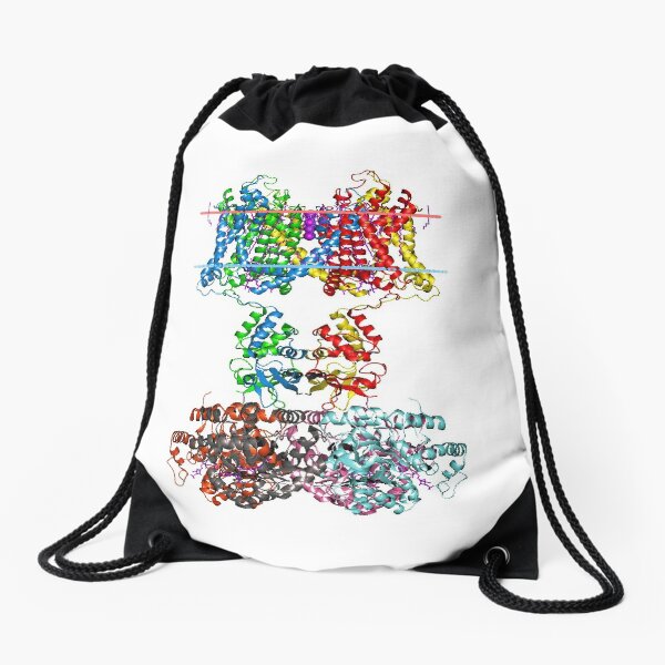 Molecular Structure of Ion Channels Drawstring Bag
