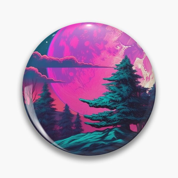 Artikelvorschau, Synthwave-Mondaufgang entworfen und verkauft von HilltopGraphics.