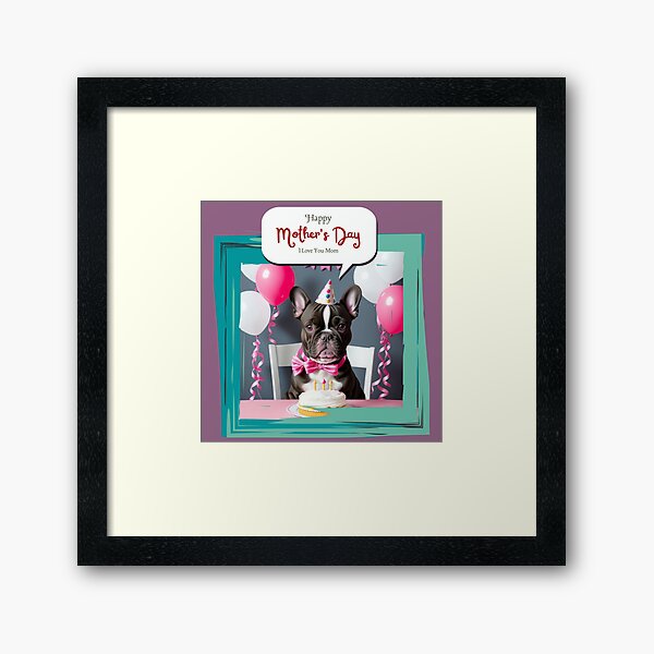 Item preview, Beautiful portrait french bulldog Happy Mother's Day designed and sold by Tio-Tecun.