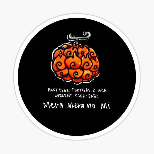 Mera Mera no mi Sticker by MangaSmart