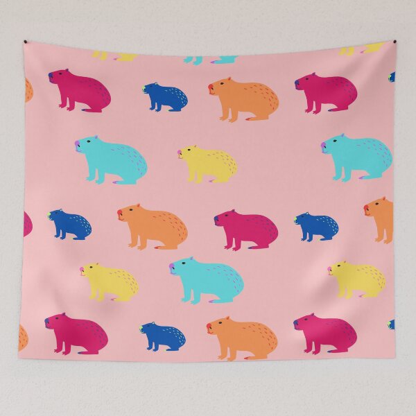Item preview, Capybara - multicolor pattern designed and sold by Yankee Doodle Gandy.
