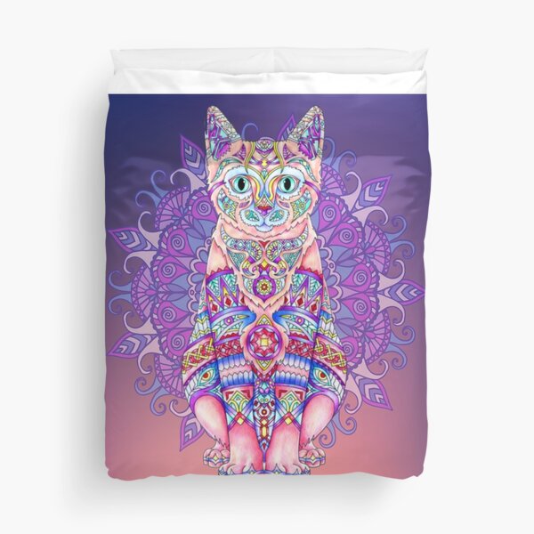 Cat Mandala Duvet Cover