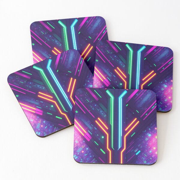 Item preview, Neon Dreams - Abstract Neon Lights Art designed and sold by pinimgart.