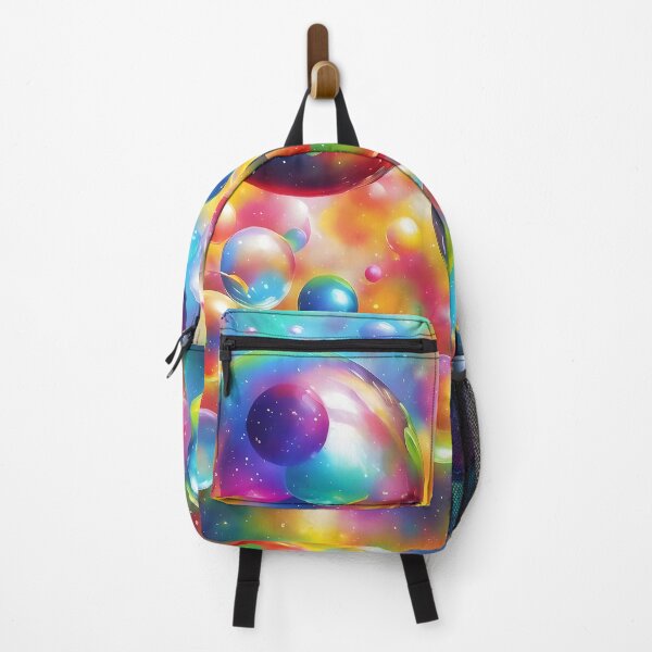 Item preview, Rainbow Reflections - Colorful Background with Rainbow Bubbles Art designed and sold by pinimgart.