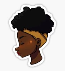 Afro-Puff-Aufkleber Sticker
