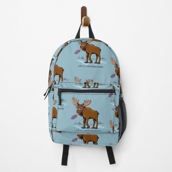 Item preview, Life is a Moosequerade Funny Moose Pun designed and sold by ElephantShoe.