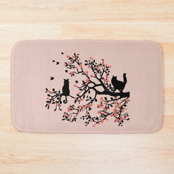 Item preview, TWO CATS IN A BLOSSOM TREE - PINK designed and sold by WendyMaree.