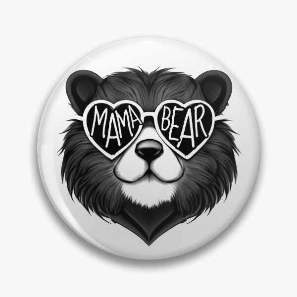 Item preview, Mama bear heart sunglasses bear art print designed and sold by bensclassicstuf.