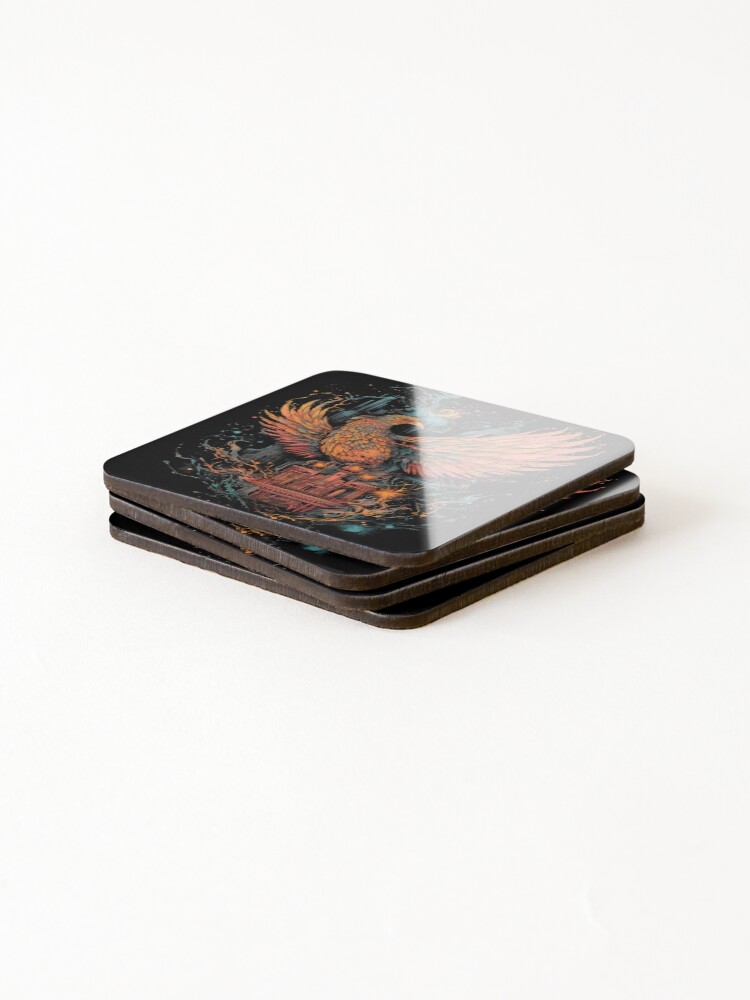 Thumbnail 4 of 5, Coasters (Set of 4), Phoenix Rising designed and sold by cryoxene.