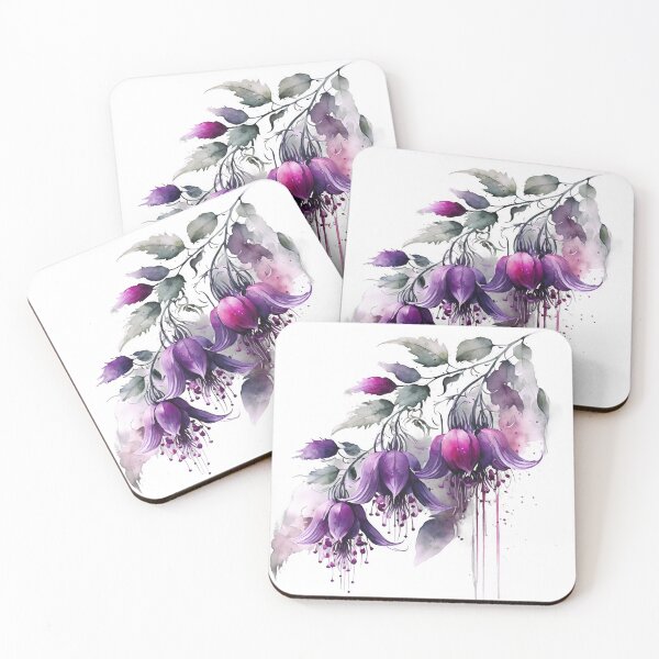 Item preview, Fuchsia Flower Watercolour Drip designed and sold by Sarah Walton.