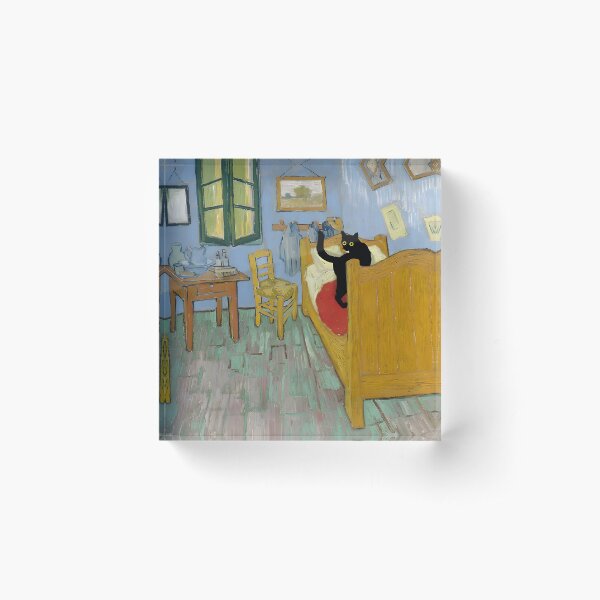 Item preview, Cat Print Van Gogh Bedroom designed and sold by outdoorway.