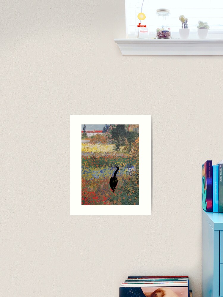 Thumbnail 2 von 3, Kunstdruck, Katze in Gärten designt und verkauft von outdoorway.