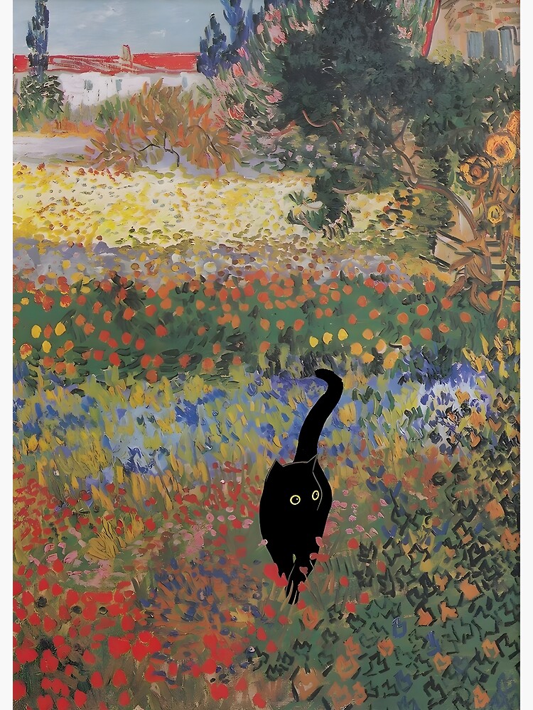 Thumbnail 3 von 3, Kunstdruck, Katze in Gärten designt und verkauft von outdoorway.