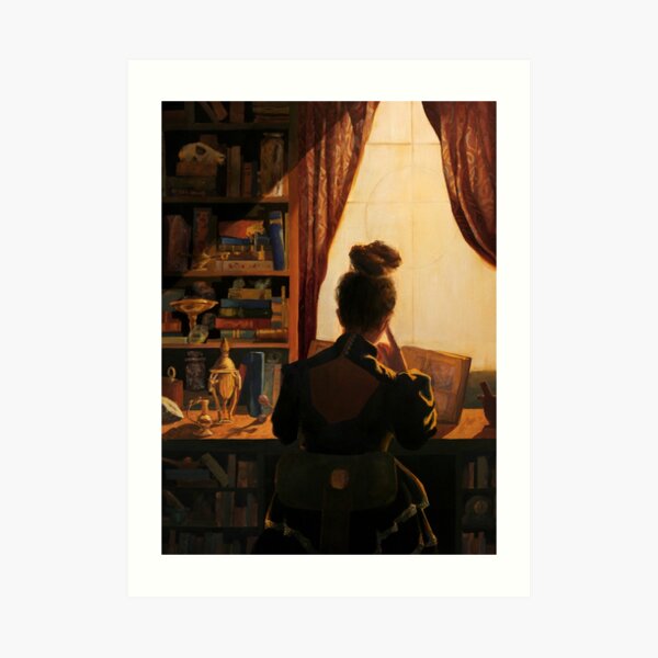 A Pensive Young Witch's Study Art Print