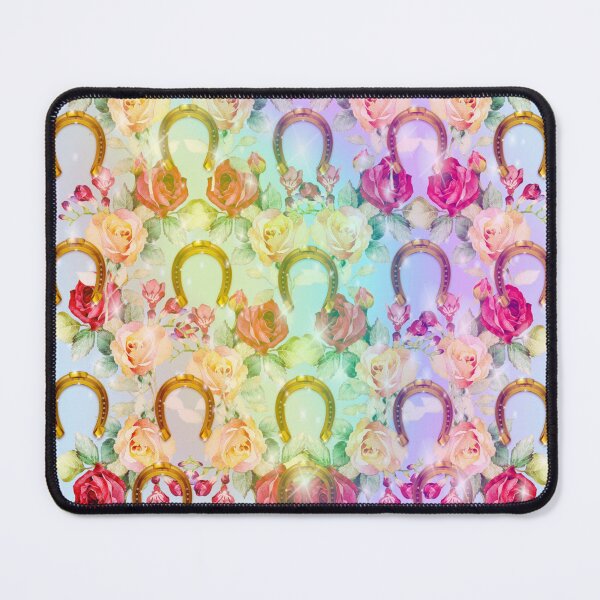 Item preview, Pattern. Roses, Rainbow and Gold Horseshoes designed and sold by KC Morcom.