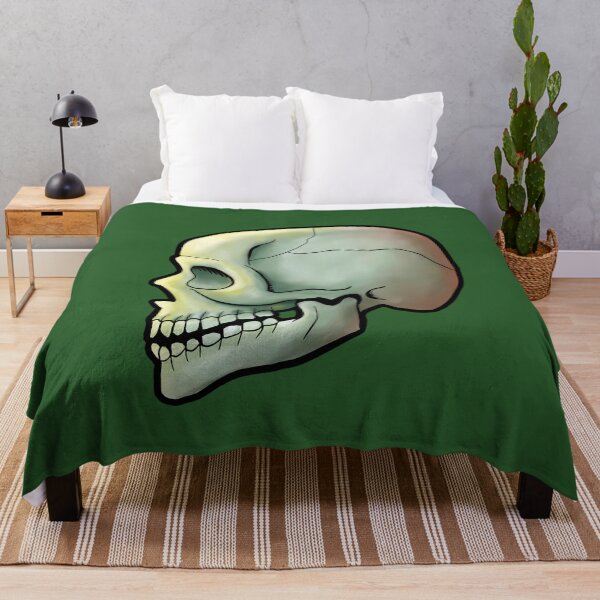 Item preview, Skull illustration dark green background designed and sold by IJStanding.