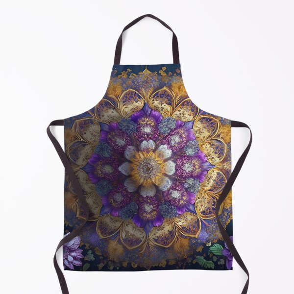 Item preview, Trippy Purple & Gold Mandala Boho Galaxy Floral designed and sold by Tamas Das.