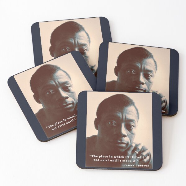 Item preview, Copy of James Baldwin portrait and quote: The place in which I'll fit will not exist until I make it designed and sold by artbleed.