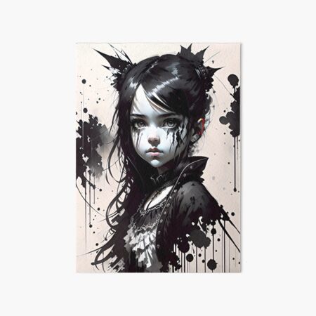 gothic anime girl dark icon, gifts. Art Board Print for Sale by StayStar23