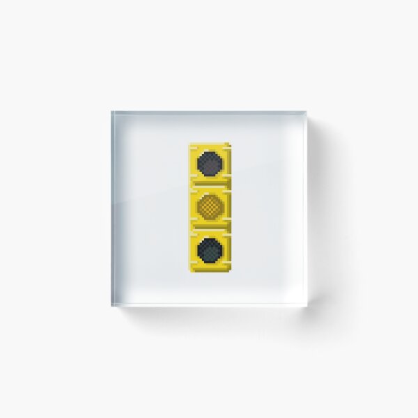 Item preview, Yellow Traffic Light Pixel Art | Street Theme Design designed and sold by anycolorart.