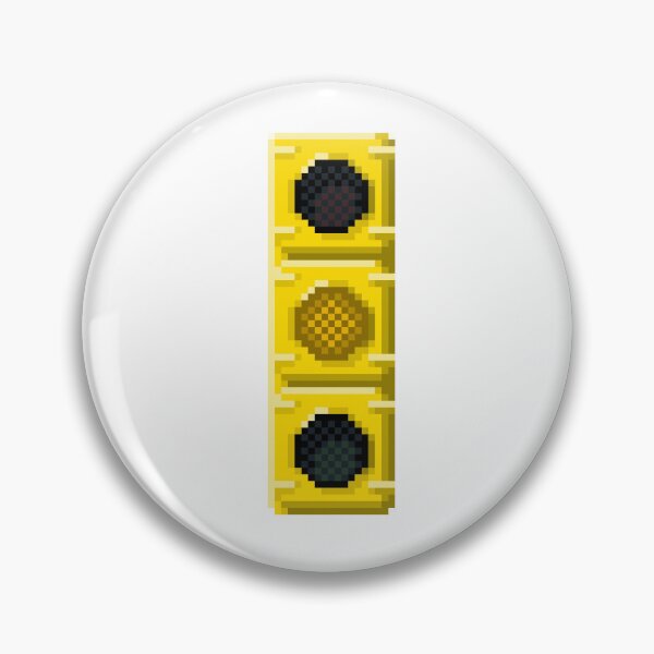 Item preview, Yellow Traffic Light Pixel Art | Street Theme Design designed and sold by anycolorart.