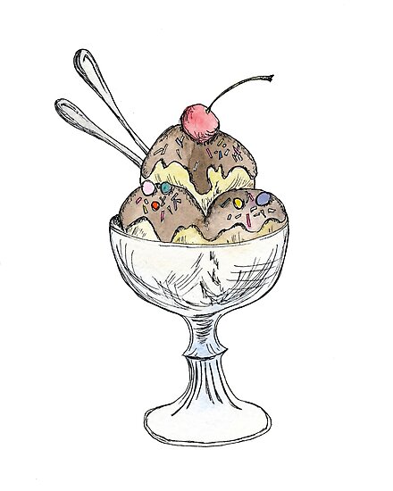 How To Draw An Ice Cream Sundae Step By Step