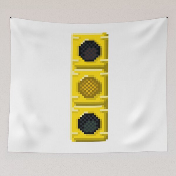 Item preview, Yellow Traffic Light Pixel Art | Street Theme Design designed and sold by anycolorart.