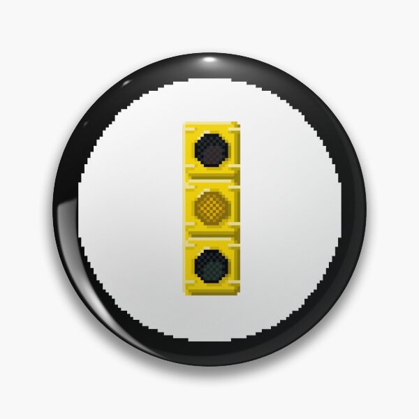 Item preview, Yellow Traffic Light Pixel Art | Street Theme Design designed and sold by anycolorart.