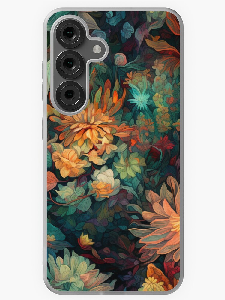 Aperçu 1 sur 4. Coque Samsung Galaxy avec l'œuvre Conception de motif floral botanique 2 créée et vendue par digistash.