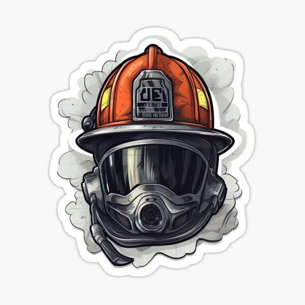 Sticker casque de pompier sticker 18 les pompiers - ref 261019 - Stickers  Autocollants personnalisés