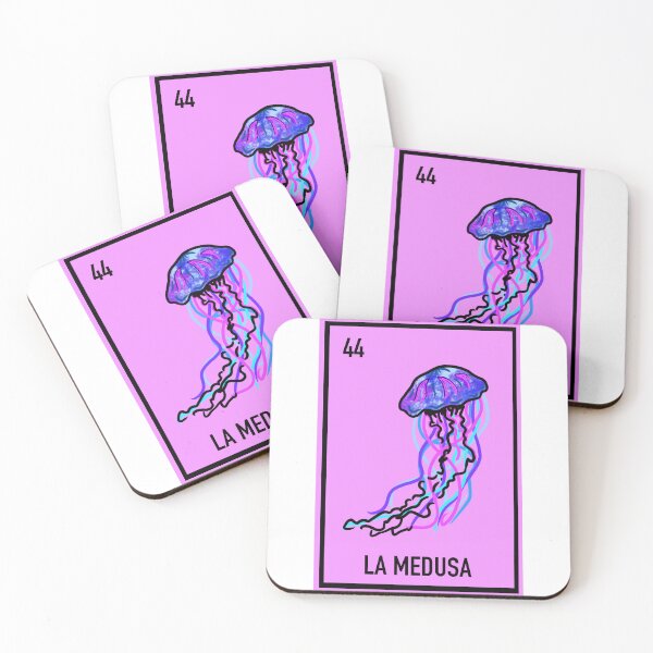 Item preview, 44 La Medusa , the jellyfish , loteria card , Mexican bingo  designed and sold by DarbyHunterArt.