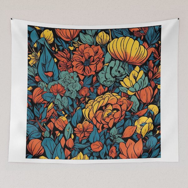 Item preview, big flowers seamless pattern  designed and sold by WildWaveStylez.