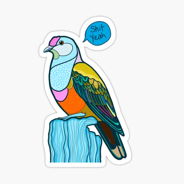 Fruity fruit dove Sticker