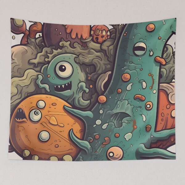 Item preview, Microbe Riot designed and sold by SmittenbyKitten.