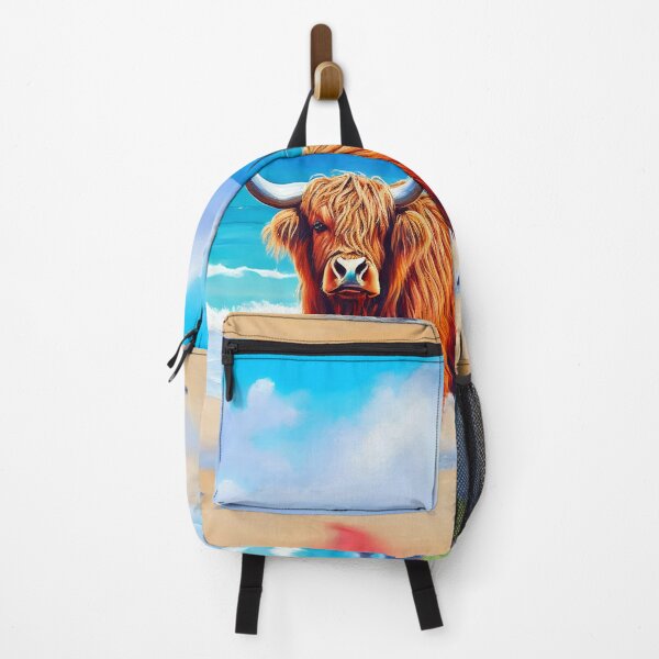 Item preview, Funny Painting Of Highland Cattle in Hawaii Beach designed and sold by Tamas Das.