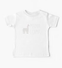 Mama Llama No Problama Funny Llamafest Graphic Tee Shirt Baby Tee