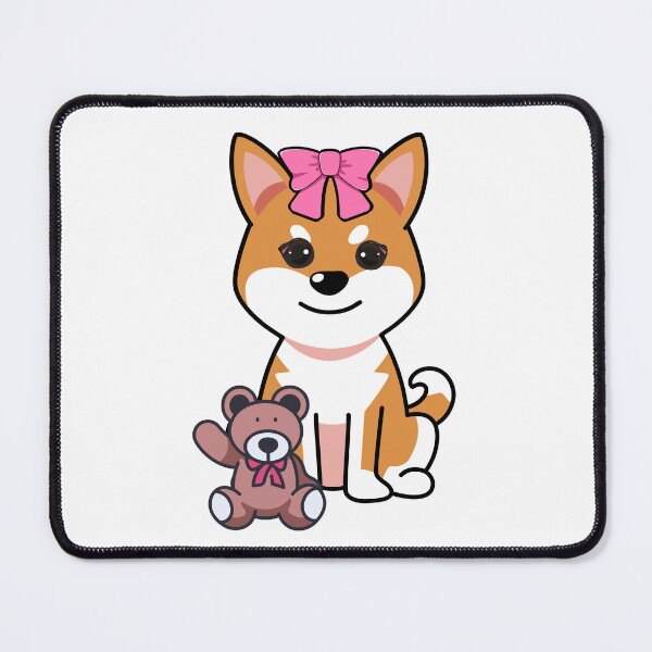 Item preview, Cute Orange Dog is holding its teddy bear designed and sold by Pet Station.
