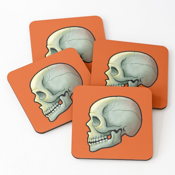 Item preview, Skull illustration orange background  designed and sold by IJStanding.