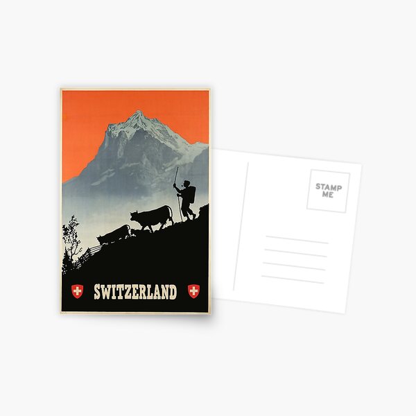 Item preview, Switzerland, Vintage Travel Poster designed and sold by BokeeLee.
