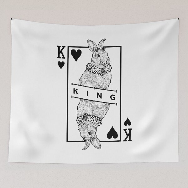 Item preview, Mini Rex Bunny Rabbit King Of Hearts Funny Pet Pop Art designed and sold by GrandeDuc.