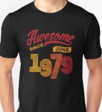 Awesome Since June 1979 Shirt Vintage 39th Birthday Unisex T-Shirt