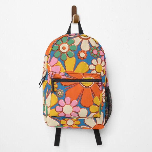 Item preview, Plastic Flowers Colorful Retro 60s Floral Pattern Print designed and sold by kierkegaard.