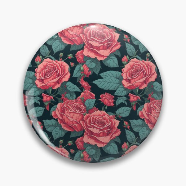 Item preview, Cartoon Flower Pattern, Red Roses, Tile, Continuous designed and sold by 5dward.