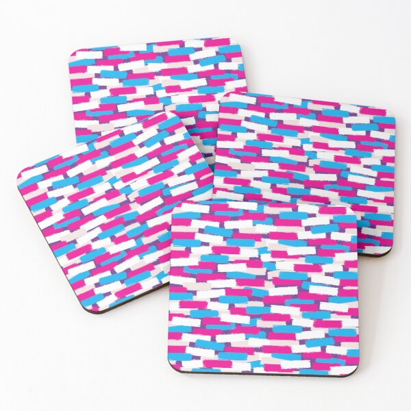 Item preview, Abstract Pink and Blue And White on Purple Background, Paint Brush Effect designed and sold by Throwtopia.