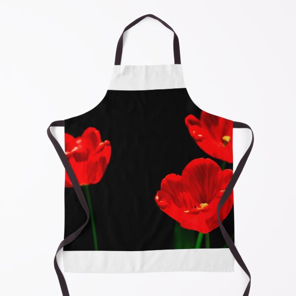 Item preview, Red tulips on black background designed and sold by olena2552.