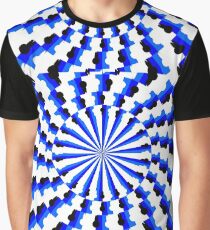 Illusion Pattern #blue #symmetry #circle #abstract #illustration #pattern #design #art #shape #bright #modern #horizontal #colorimage #royalblue #inarow #textured Graphic T-Shirt