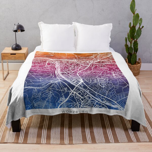 Item preview, Würzburg City Map designed and sold by ArtPrints.