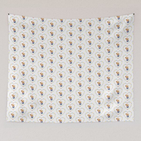 Item preview, Hug Mama Bear & Daughter in a heart of flowers designed and sold by Iris Créa.