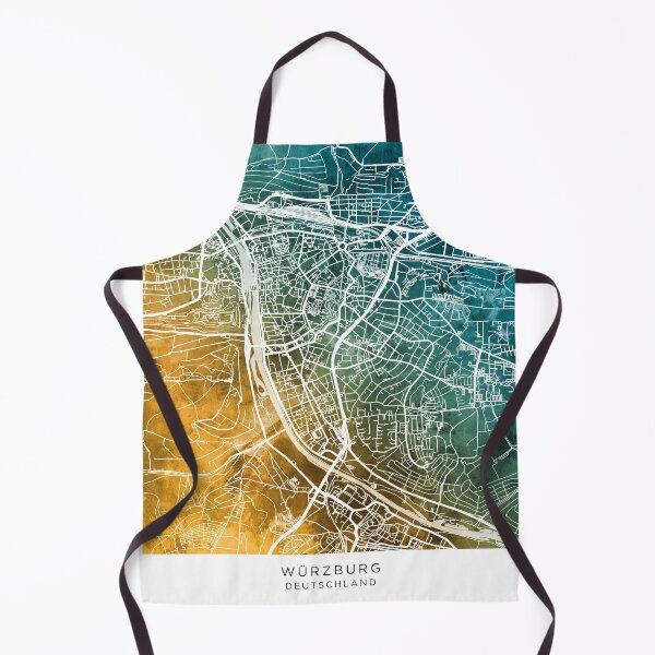 Item preview, Würzburg City Map designed and sold by ArtPrints.